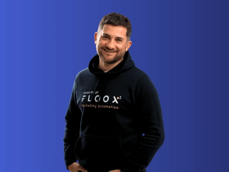 Riccardo Rodella in felpa Floox
