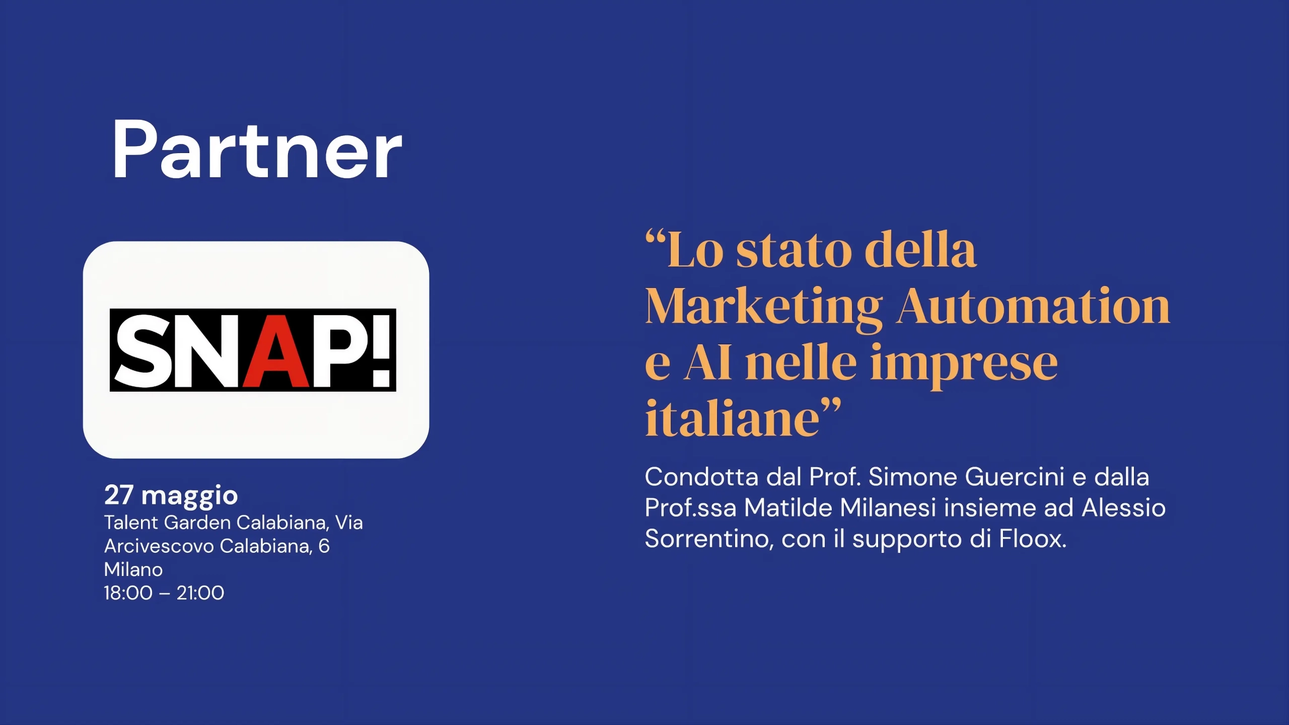 snap marketing partner floox ricerca ai automation